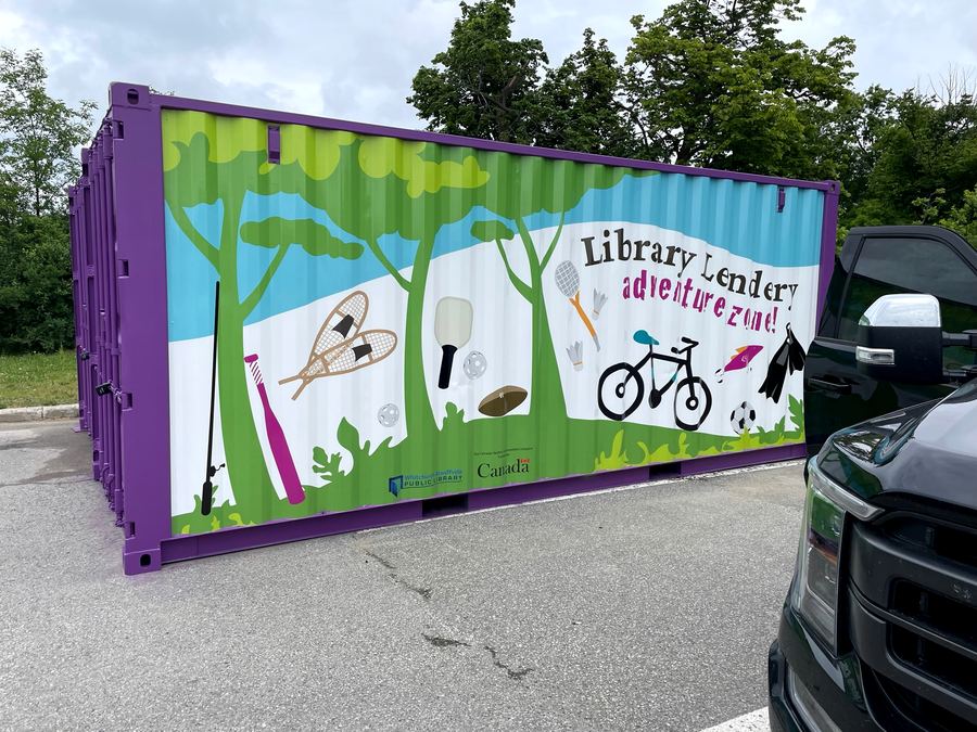 Shipping container — work completed at a previous shop in Ontario, not a Murphy’s Graphics job.